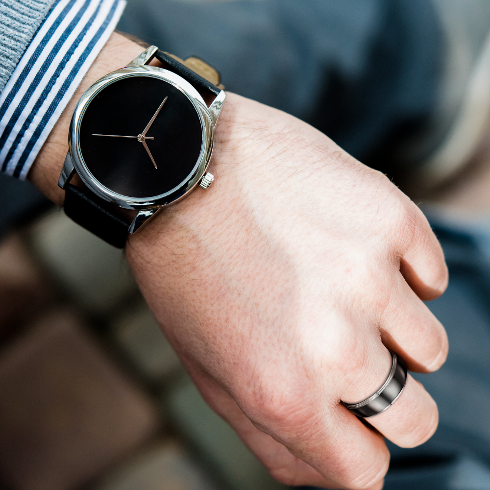 I Love You Mens Titanium Ring