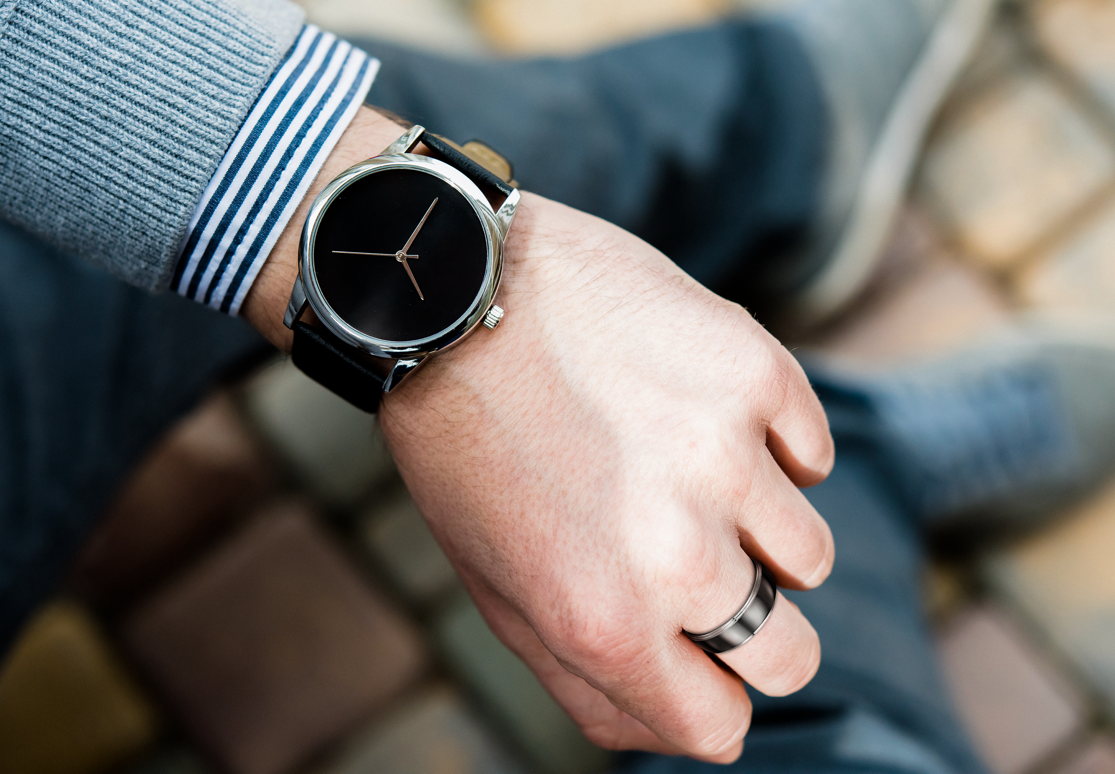 I Love You Mens Titanium Ring