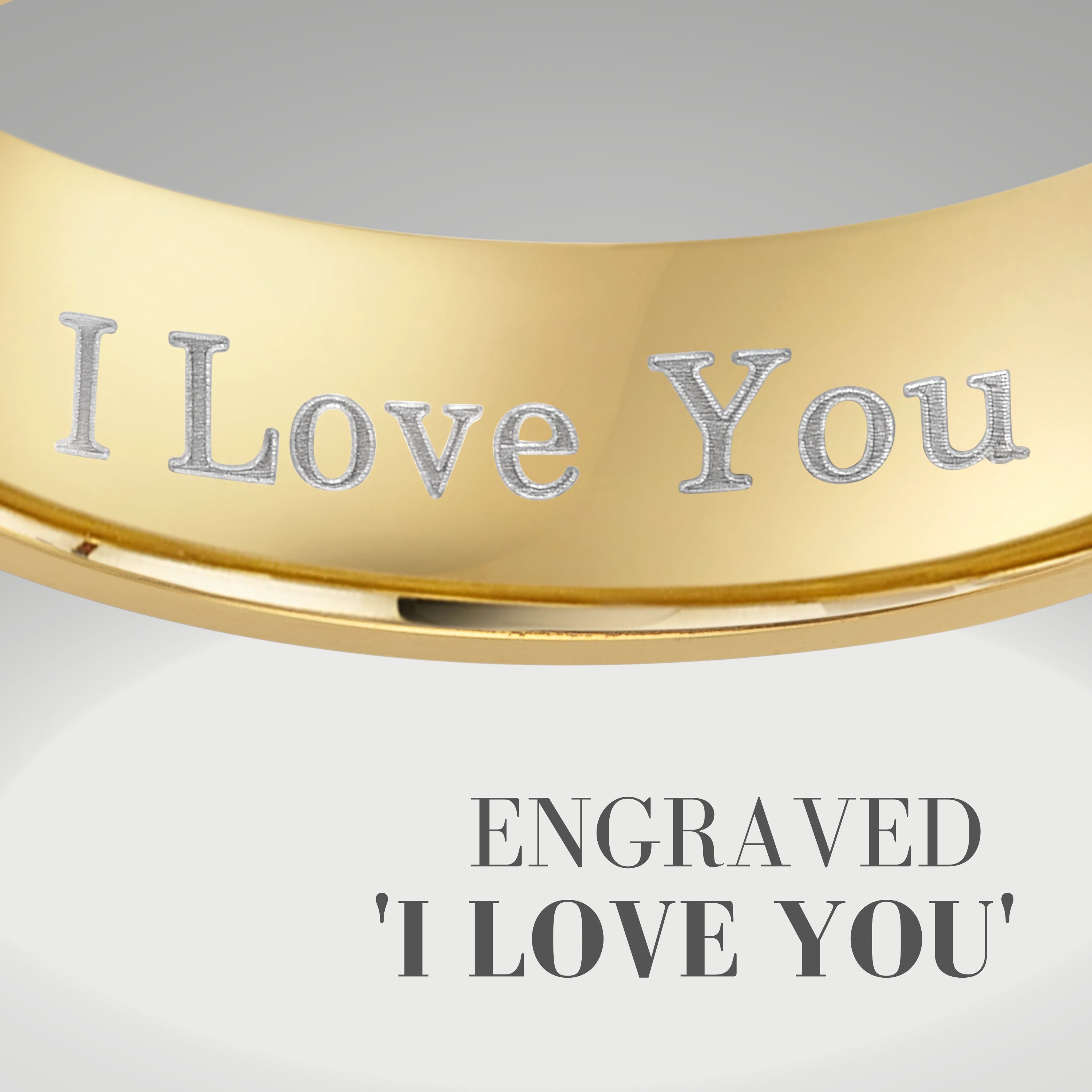 Mens 6mm Gold Titanium Ring