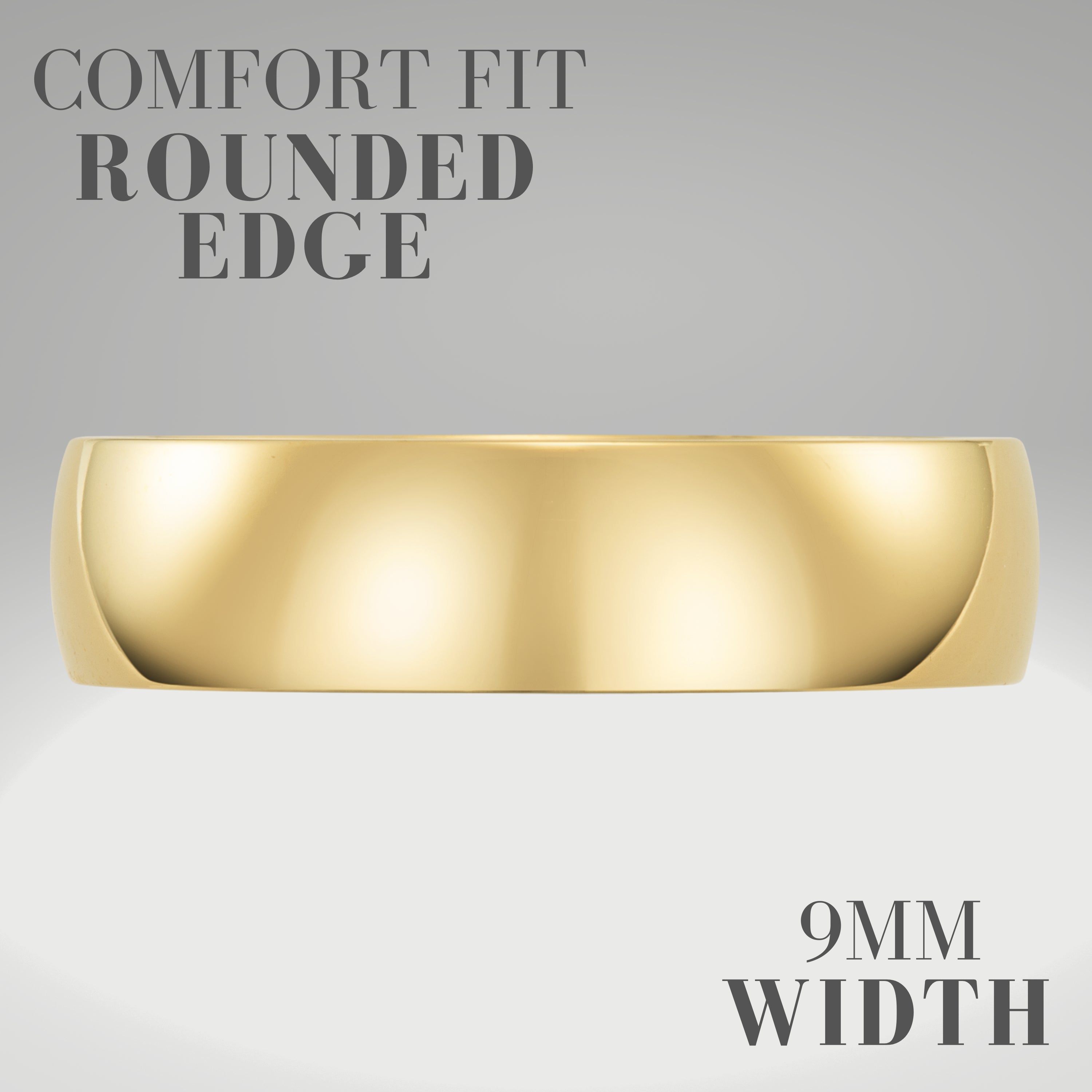 Mens 6mm Gold Titanium Ring