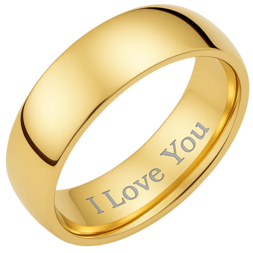 6MM MENS GOLD RING