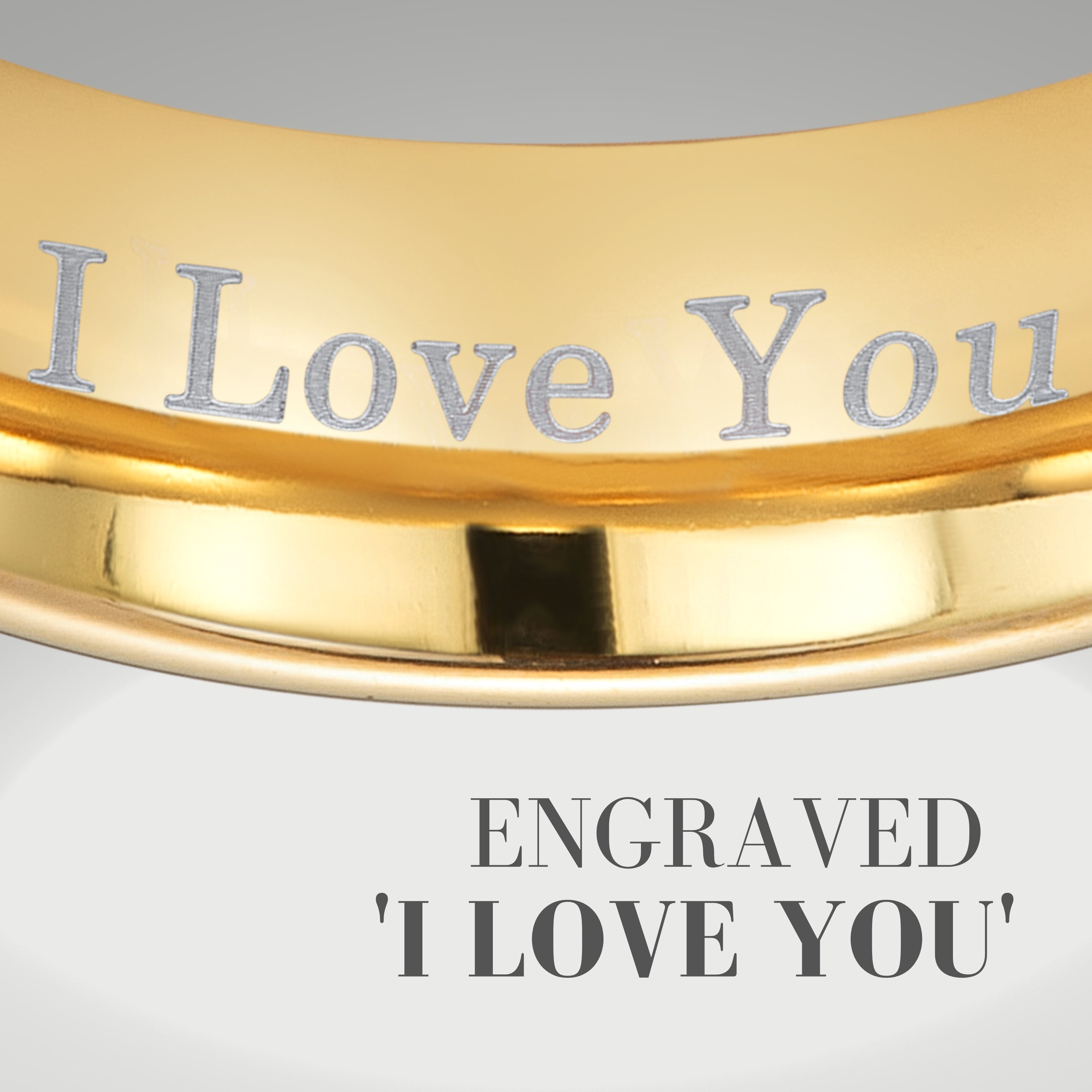 Willis Judd Mens Tungsten Ring Engraved I Love You in Wooden Gift Box 7mm Comfort Fit Gold Silver