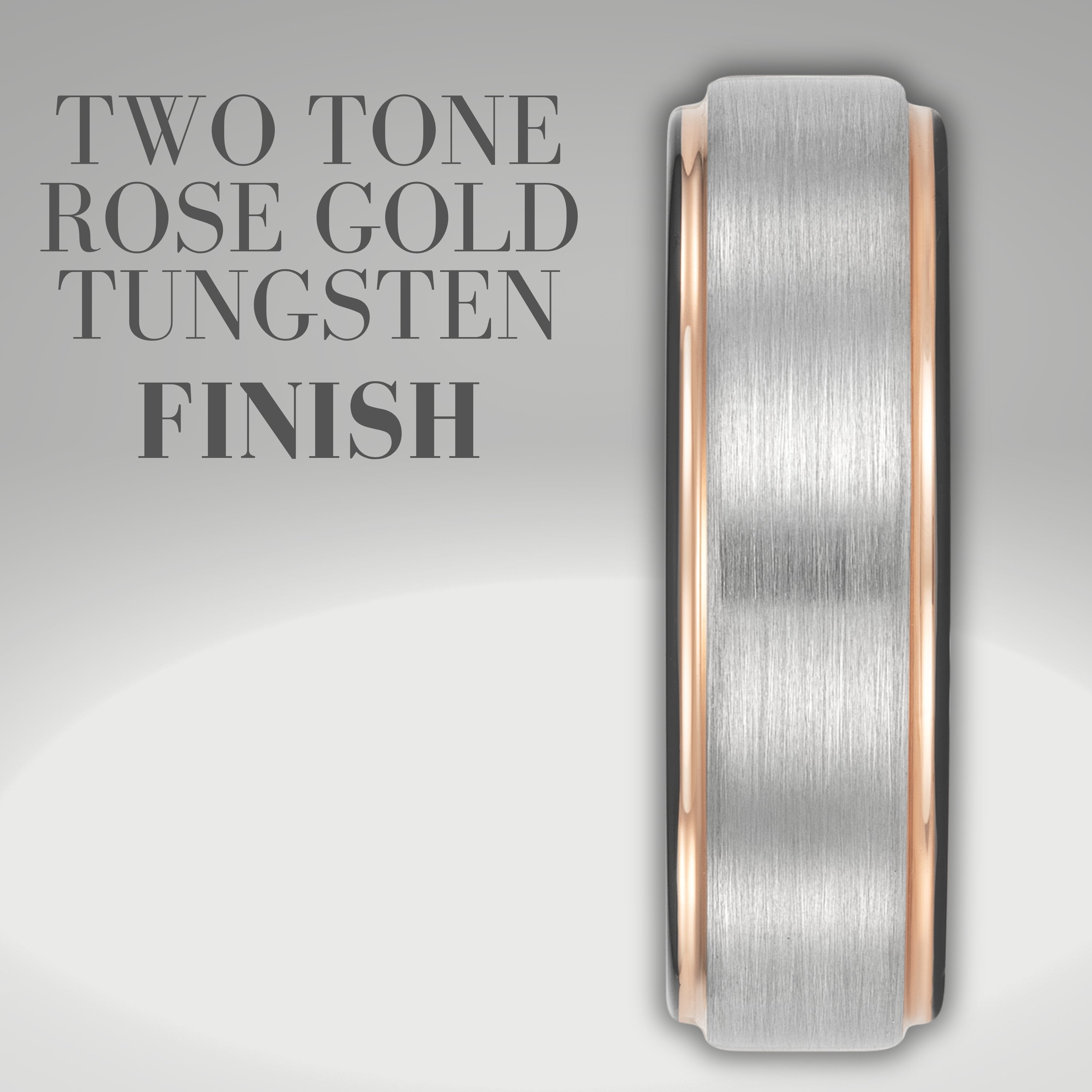 Willis Judd Mens Tungsten Ring Engraved I Love You in Wooden Gift Box 7mm Dark Silver