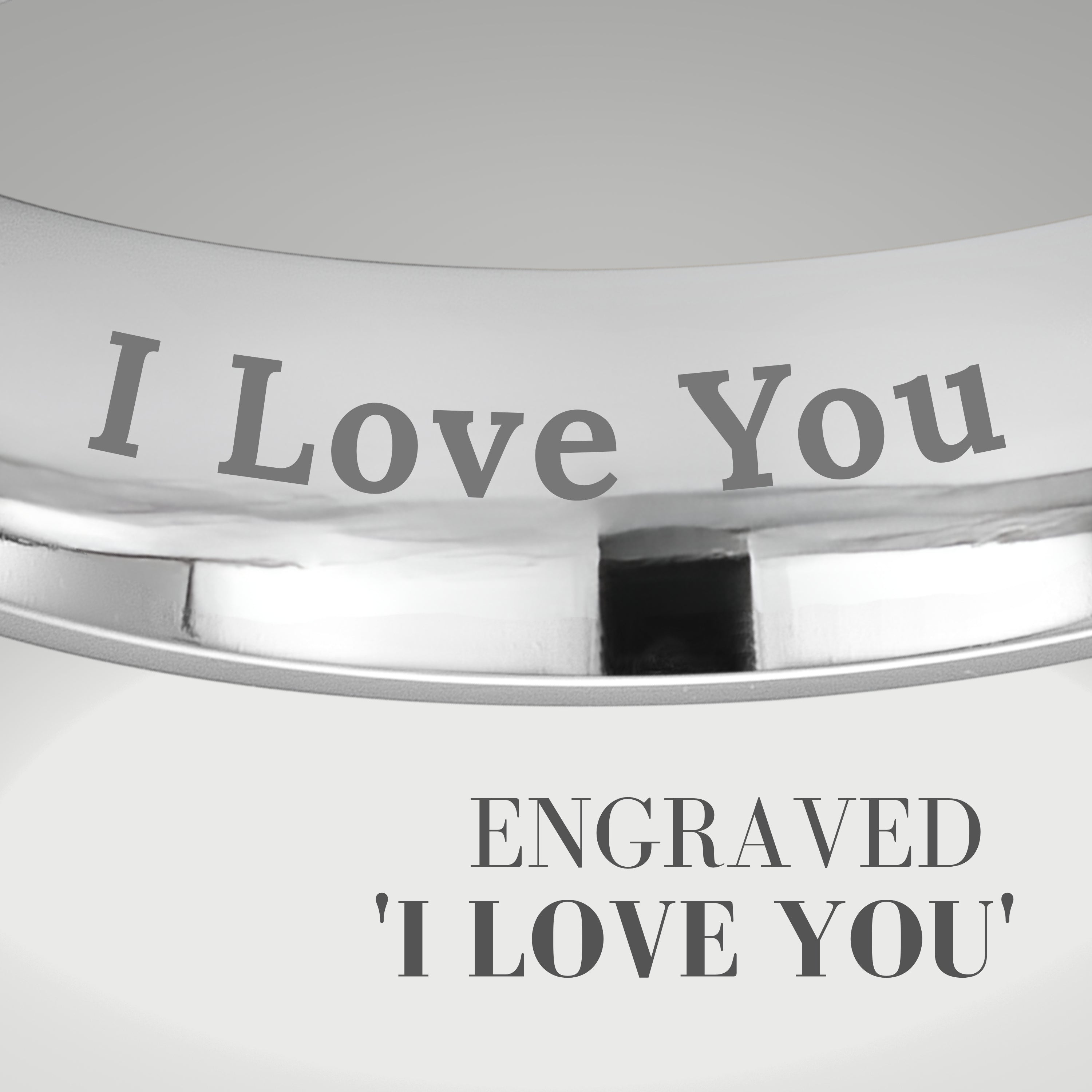 Willis Judd Mens Titanium Ring Engraved I Love You In Gift Box 5mm Wedding Band Ring for Men Engagement Ring Comfort Fit