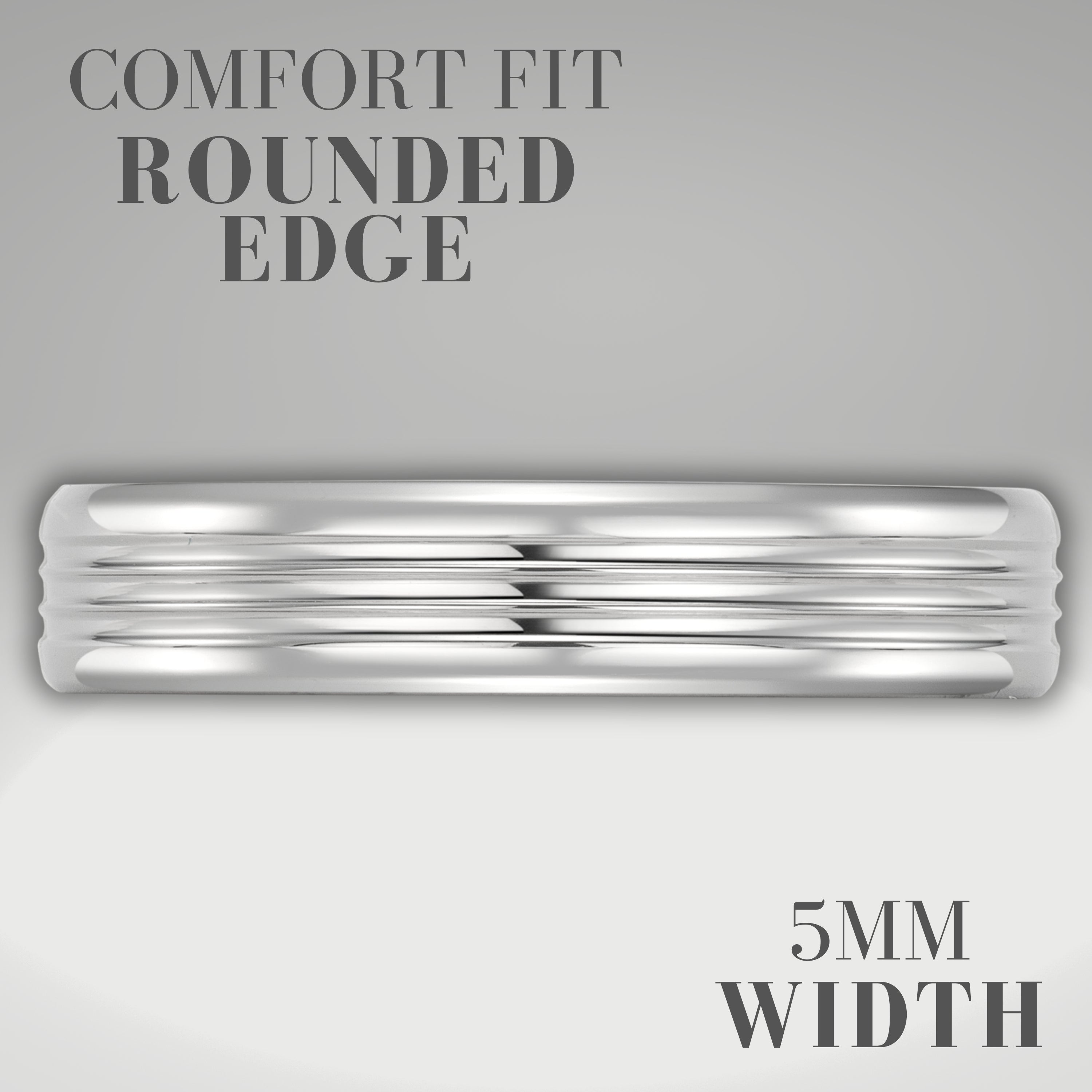 Willis Judd Mens Titanium Ring Engraved I Love You In Gift Box 5mm Wedding Band Ring for Men Engagement Ring Comfort Fit