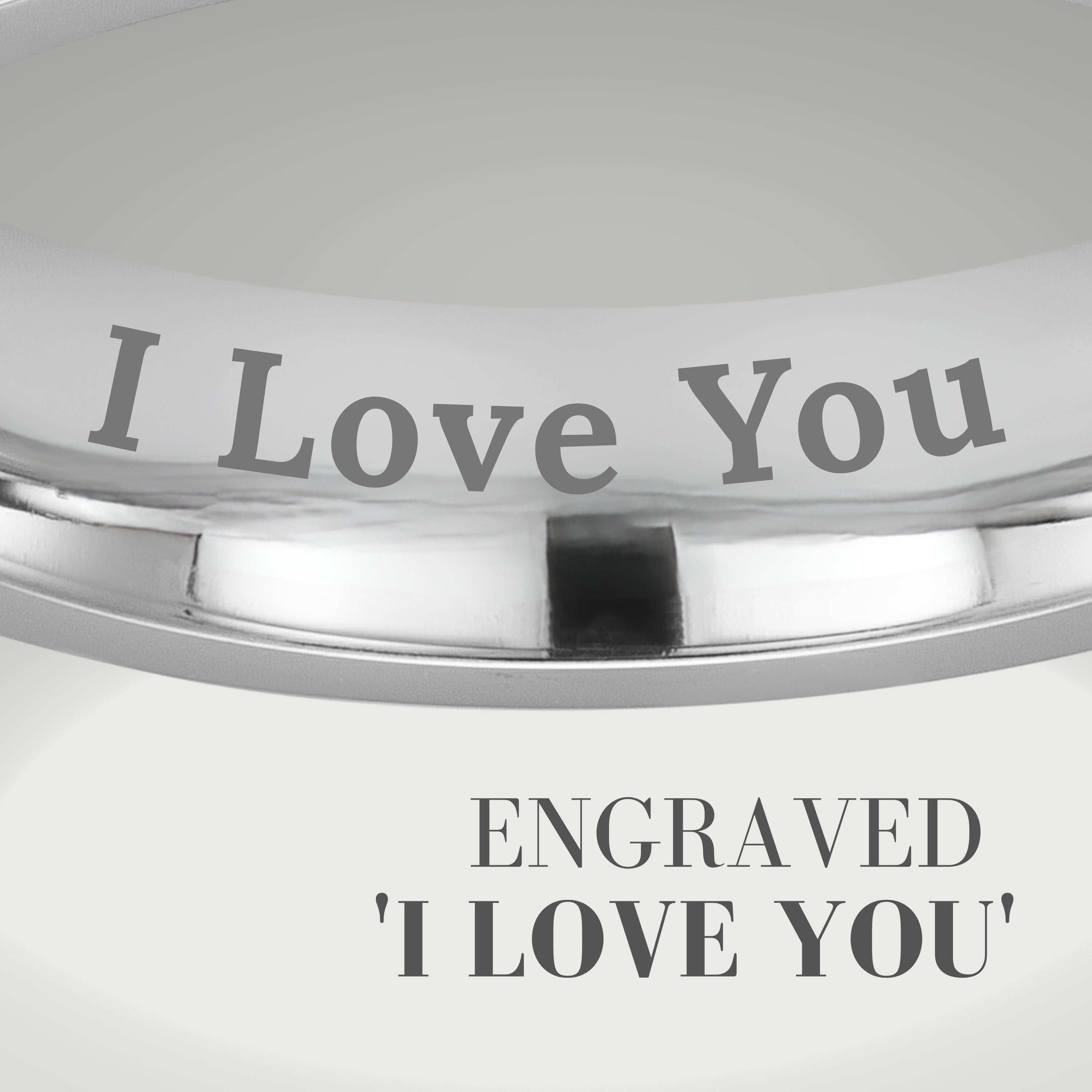 Willis Judd Mens Ring Engraved I love You Titanium Ring for Man In Wooden Gift Box 5mm Wedding Band Engagement Ring Comfort Fit