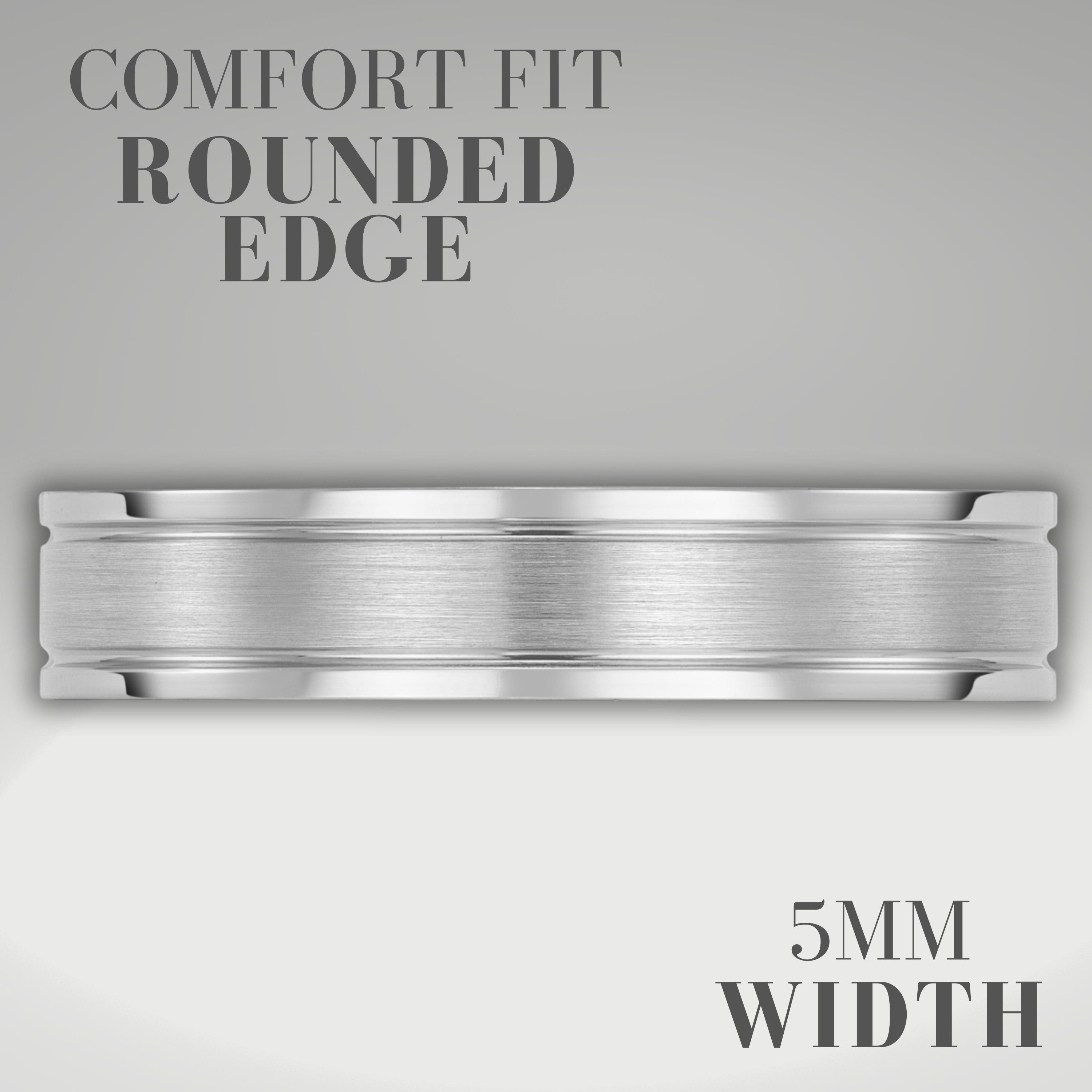 Willis Judd Mens Ring Engraved I love You Titanium Ring for Man In Wooden Gift Box 5mm Wedding Band Engagement Ring Comfort Fit