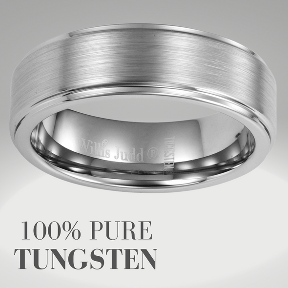 Men’s Tungsten Engraved Ring - I Love You 7mm