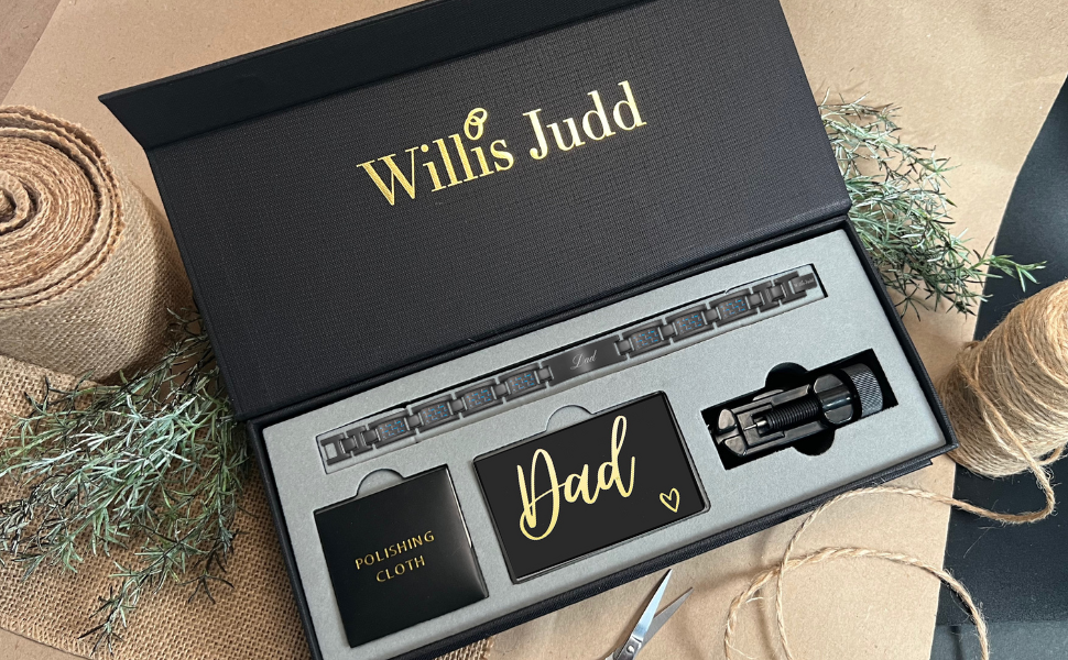 Mens Dad Bracelet Etched Love You Dad by Willis Judd