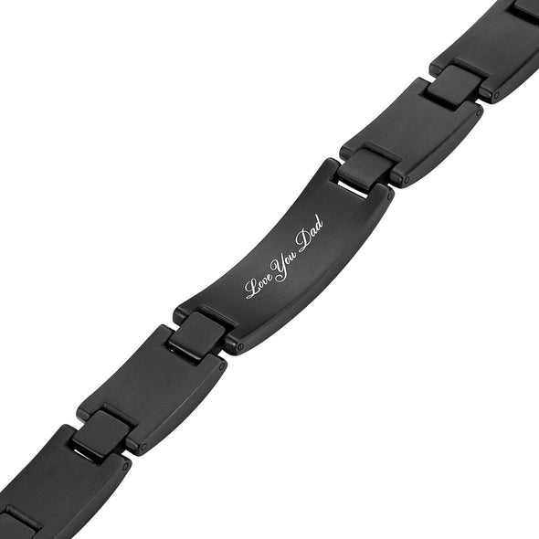 Mens Dad Bracelet Engraved Love You Dad by Willis Judd