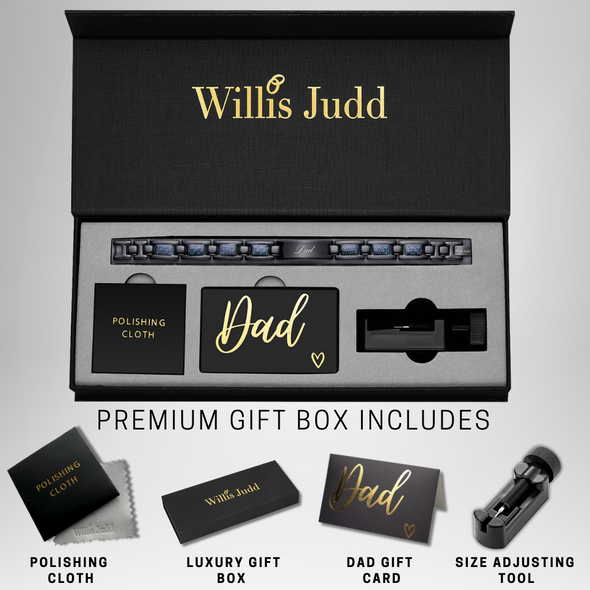 Mens Dad Bracelet Engraved Love You Dad by Willis Judd