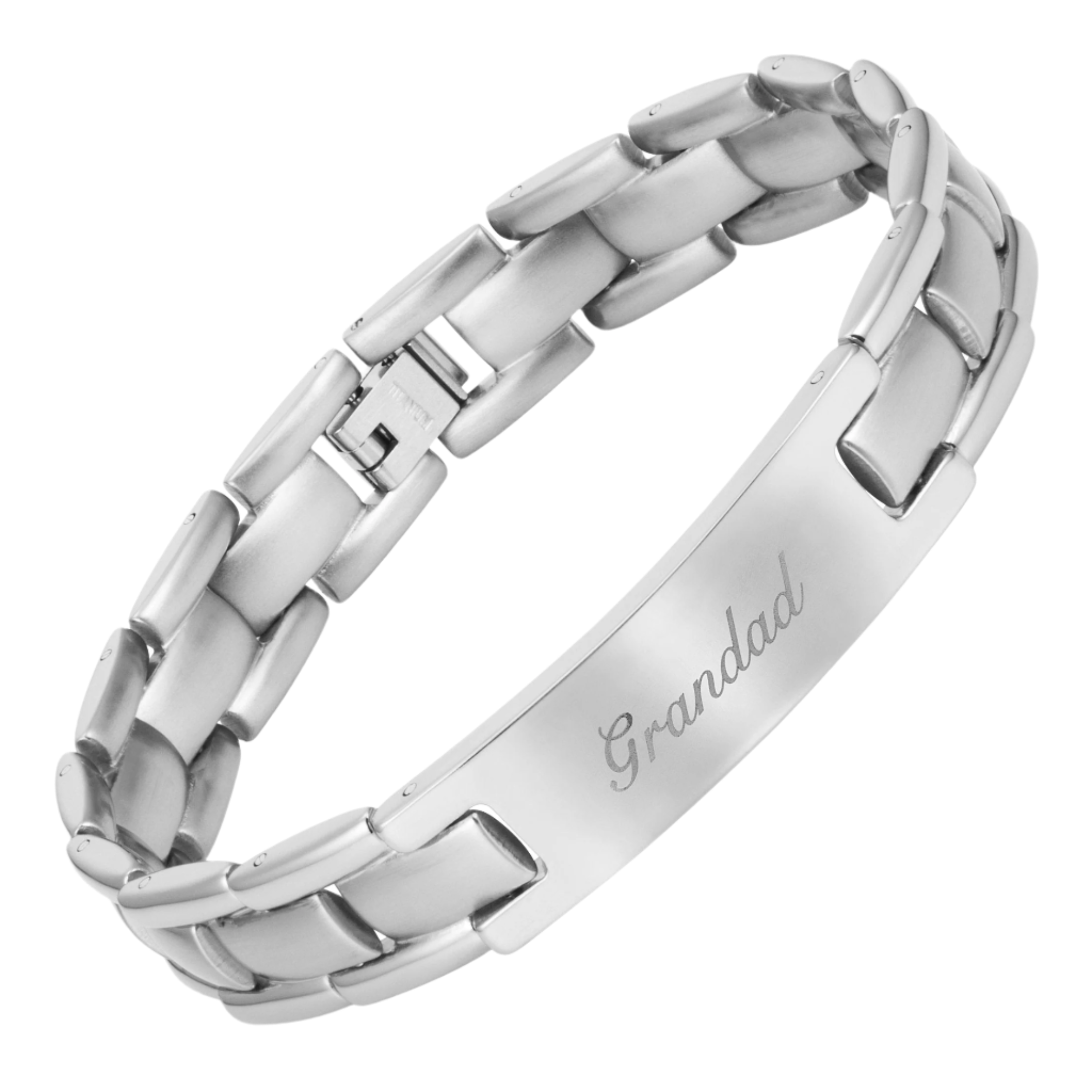 Men's Etched Bracelet - Love You Grandad