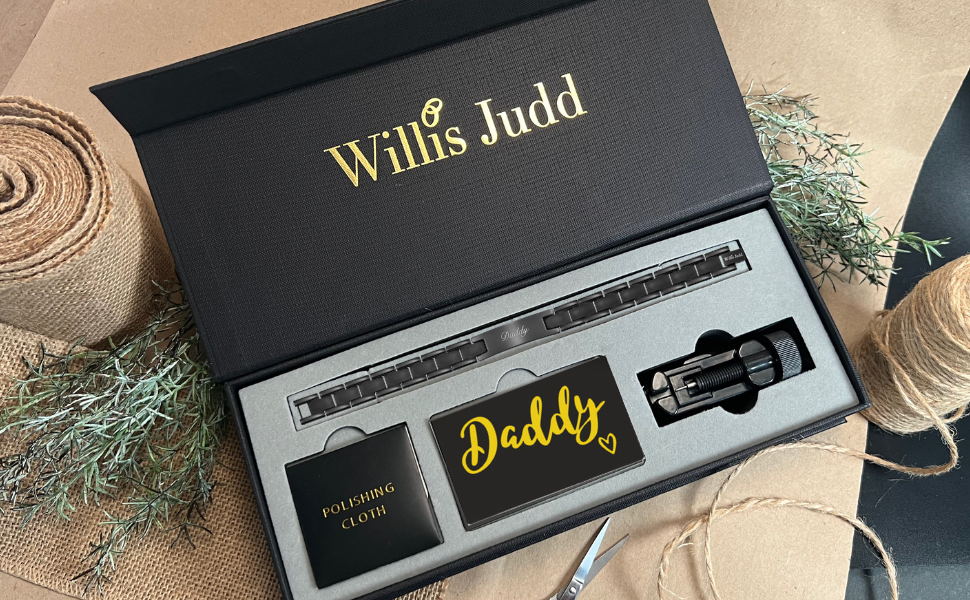 Mens Daddy Bracelet Etched Love You Daddy by Willis Judd
