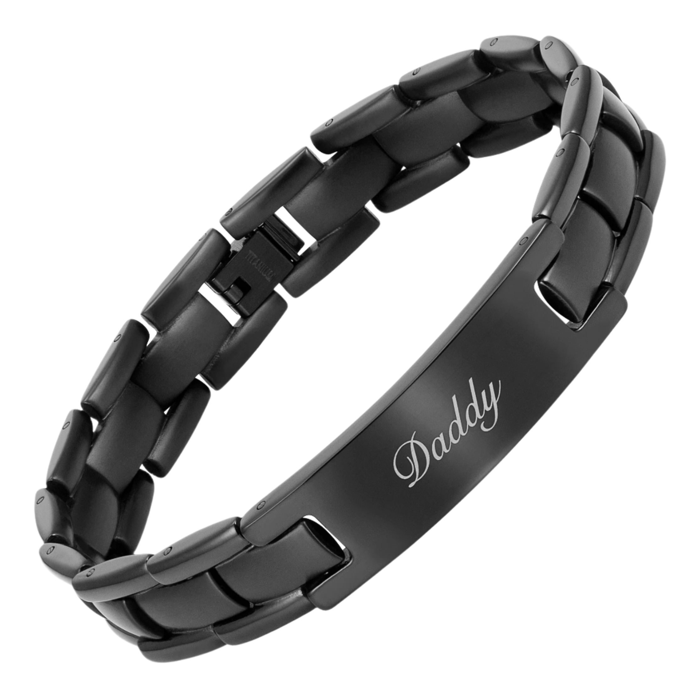 Mens Daddy Bracelet Etched Love You Daddy by Willis Judd