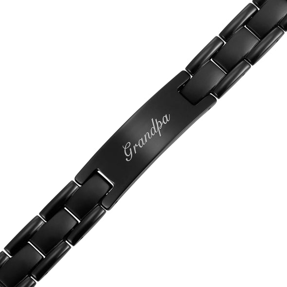 Grandpa Bracelet Engraved Love You Grandpa by Willis Judd