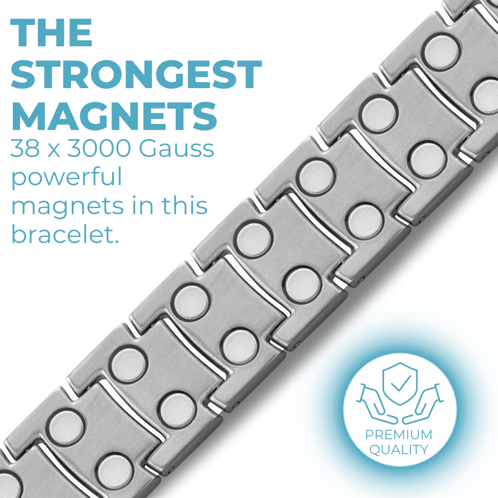 Mens Double Row Magnetic Bracelet Size Adjustable By Willis Judd