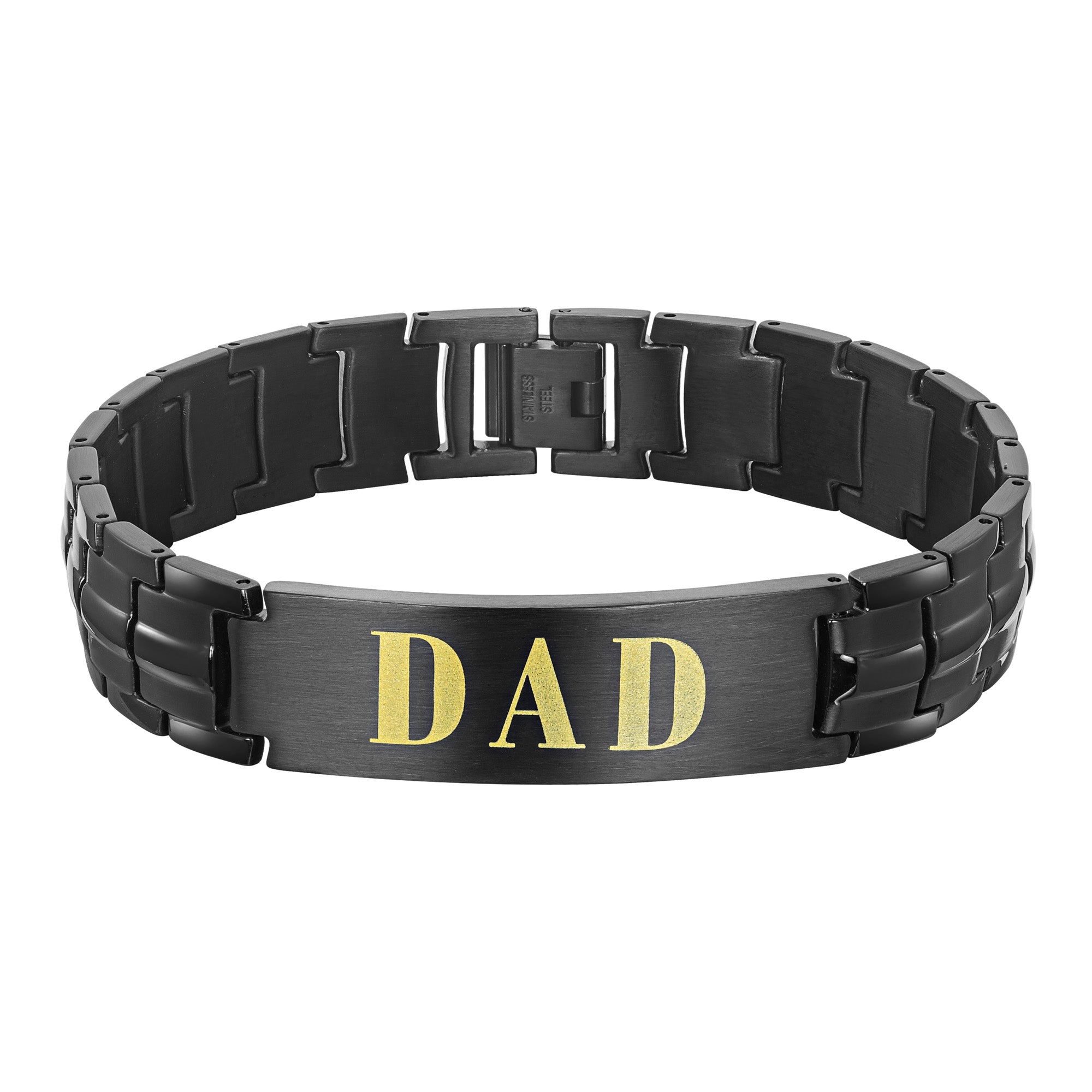 Dad Bracelet Etched Best Dad Ever (gold)