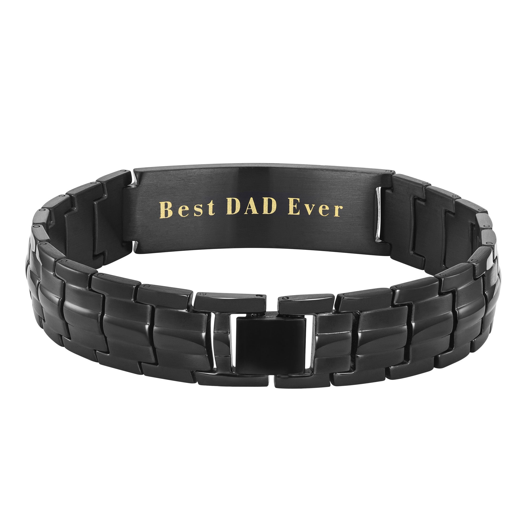 Dad Bracelet Etched Best Dad Ever (gold)
