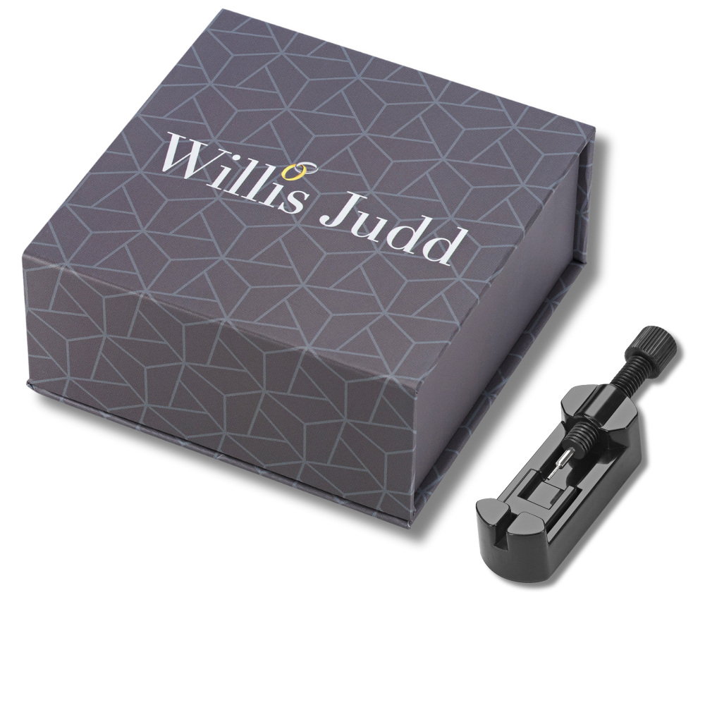 Mens Double Row Black Magnetic Bracelet Size Adjustable By Willis Judd