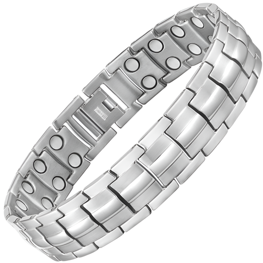 Mens Double Row Magnetic Bracelet Size Adjustable By Willis Judd