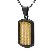 Men's Gold Carbon Fibre Pendant