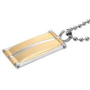 Mens Two Tone Gold & Silver Pendant