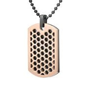 Mens Honeycomb two Tone Rose Gold & Black