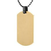 Mens Stainless Steel Black Carbon Fiber Pendant Necklace