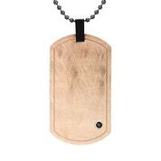 Mens Stainless Steel Black Carbon Fiber Pendant Necklace