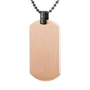Mens Stainless Steel Black Carbon Fiber Pendant Necklace