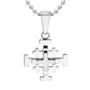 Mens Stainless Steel Black Carbon Fiber Pendant Necklace