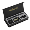 Mens Dad Bracelet Engraved - Best Ever (Black Titanium) Magnetic