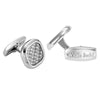 Willis Judd Men’s Stainless Steel with Colored Carbon FIber Cufflinks with Pouch