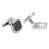 Willis Judd Men’s Stainless Steel with Black Carbon FIber Cufflinks with Pouch