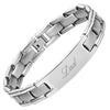 Willis Judd Mens Titanium DAD Bracelet Engraved Best Dad Ever with Gift Box & Link Removal Tool
