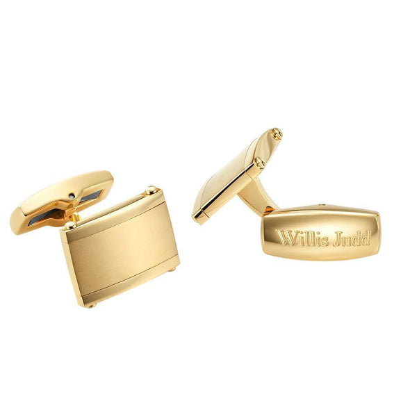 Willis Judd Men’s Colored Stainless Steel Cufflinks with Gift Pouch