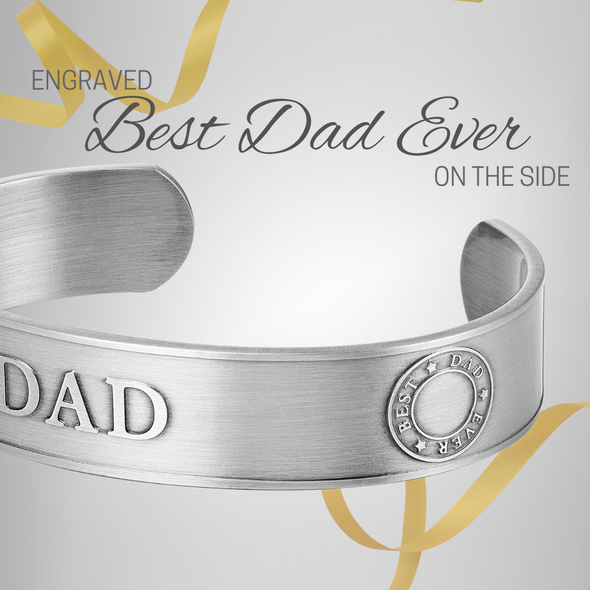 Mens DAD Pure Copper Bangle Bracelet (Antique Copper)