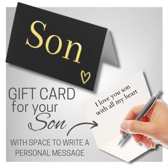 To My Son From mum Dad Son Bracelet Black Titanium