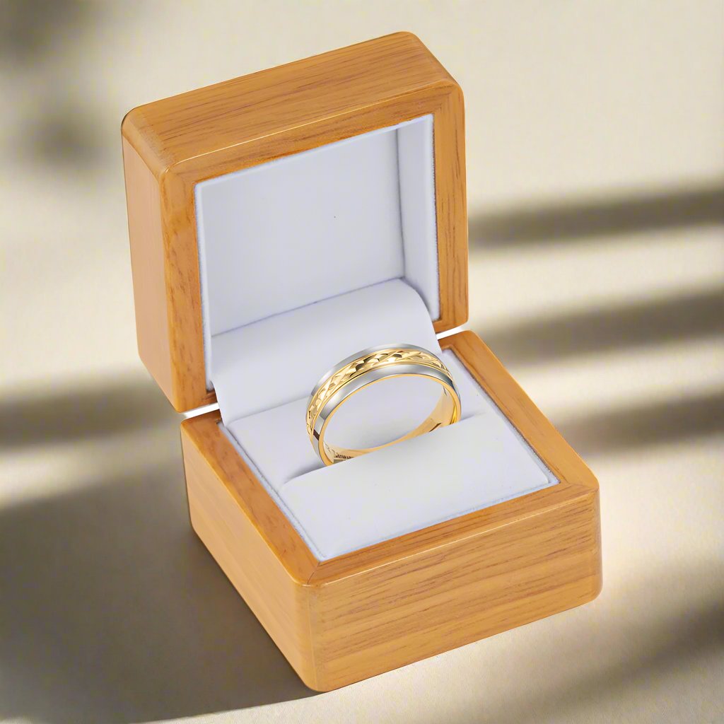 Engraved Forever Together Mens Titanium Ring 7mm