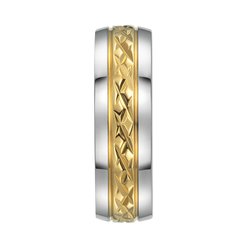 Engraved Forever Together Mens Titanium Ring 7mm