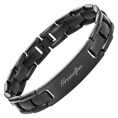 Grandpa Bracelet Engraved Love You Grandpa by Willis Judd