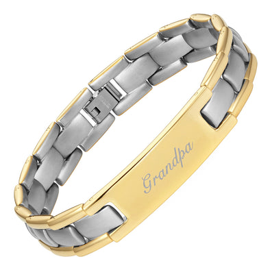 Grandpa Bracelet Engraved Love You Grandpa by Willis Judd