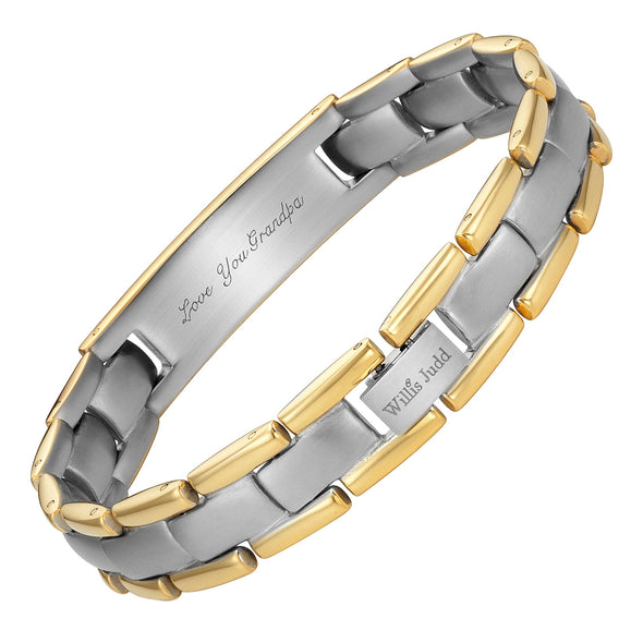 Grandpa Bracelet Engraved Love You Grandpa by Willis Judd