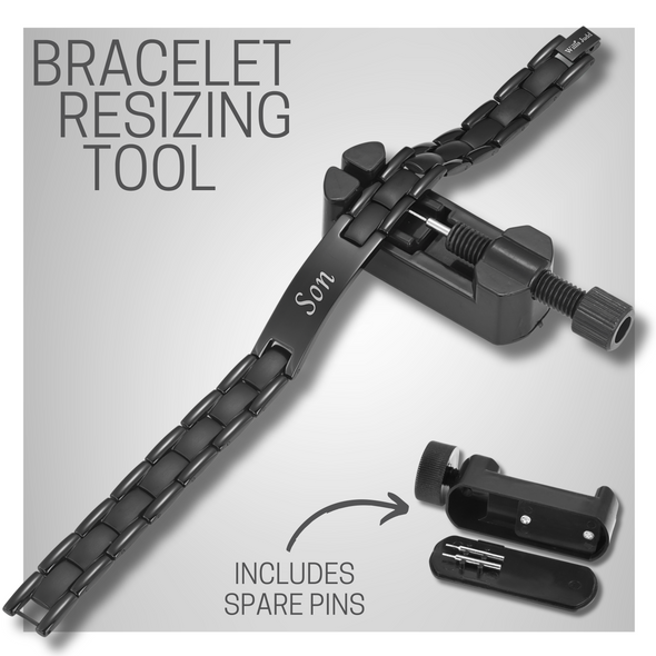 To My Son From mum Dad Son Bracelet Black Titanium