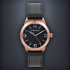 Rose Gold PVD with Black Carbon Fiber