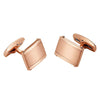 Willis Judd Men’s Rose Colored Stainless Steel Cufflinks with Gift Pouch