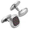 Willis Judd Men's Stainless Steel with Red Carbon fibre Cufflinks with Pouch