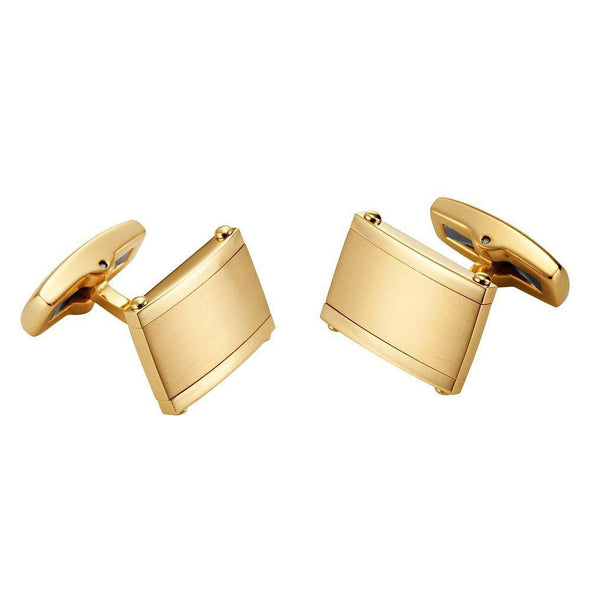 Willis Judd Men’s Colored Stainless Steel Cufflinks with Gift Pouch